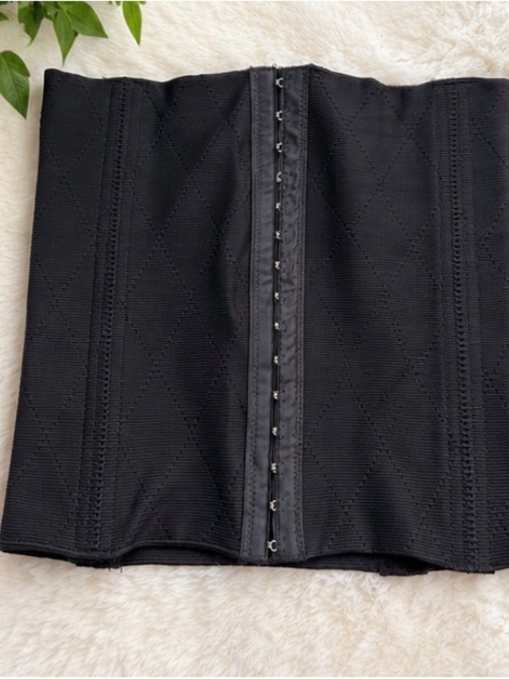 Black High-Waist Corset Skirt Waist Trainer